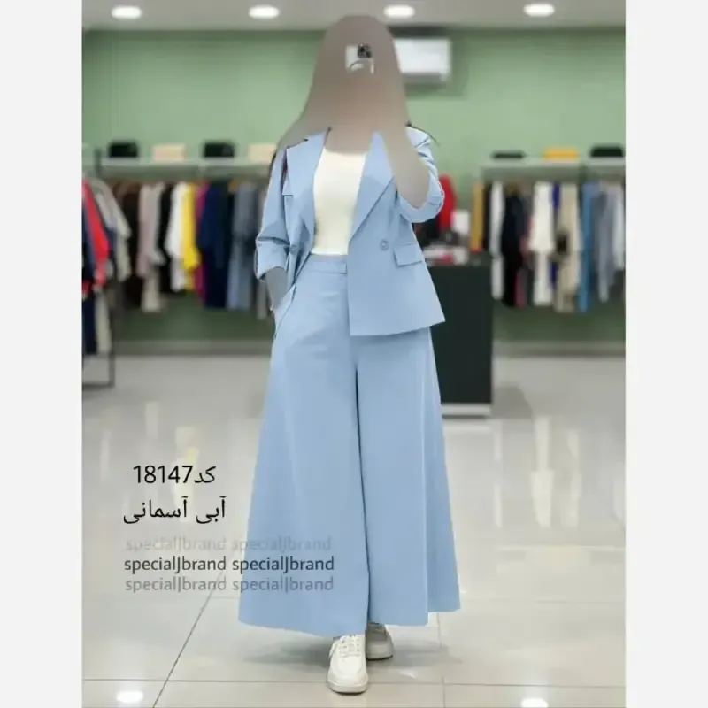ست کت و دامن شلواری لینن زنانه مدل سارا خنک و سبک