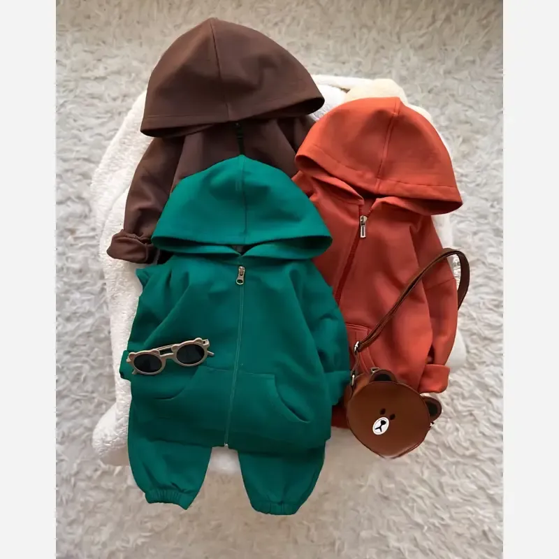 سویشرت و جاگر بچگانه داخل کرکی دورس پنبه دو نخ مناسب پاییز و بهار