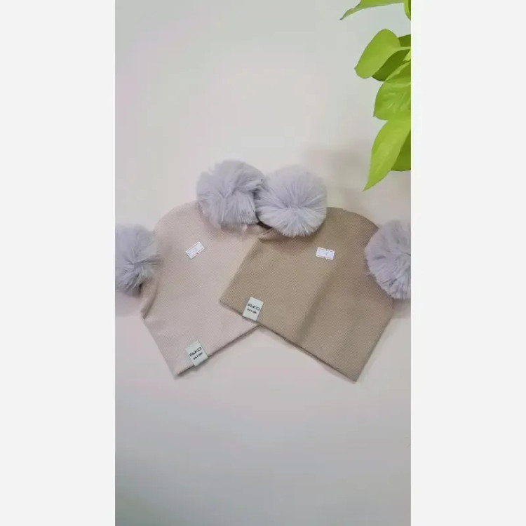 کلاه کودک پومدار فانریپ پنبه اسپرت سایز 1 و 2 مناسب 1 تا 4 سال