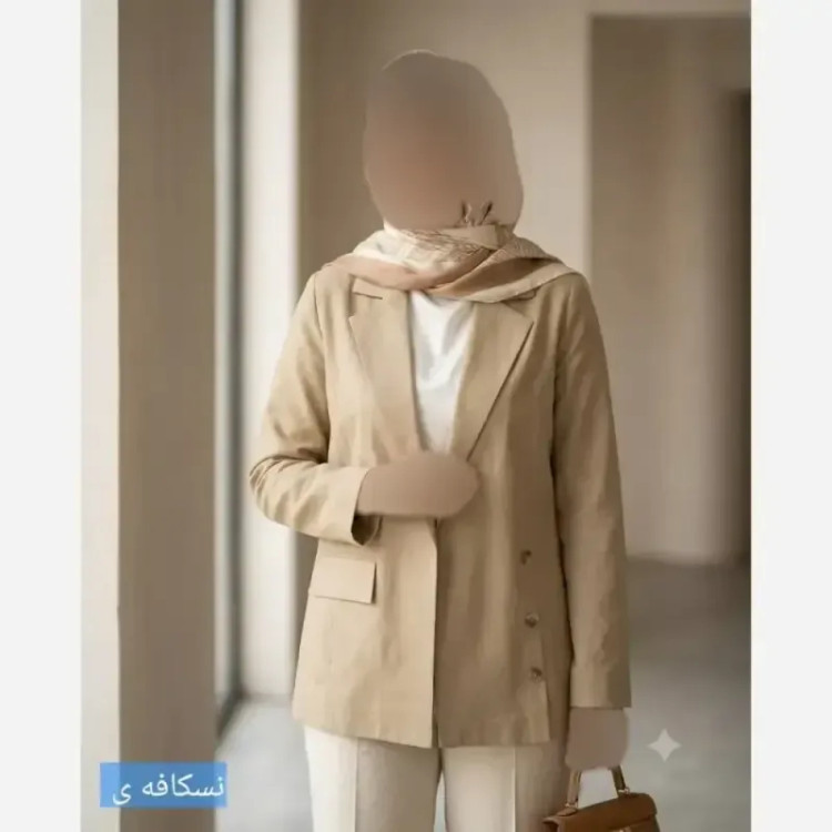 کت زنانه مدل الی جنس لینن درجه یک