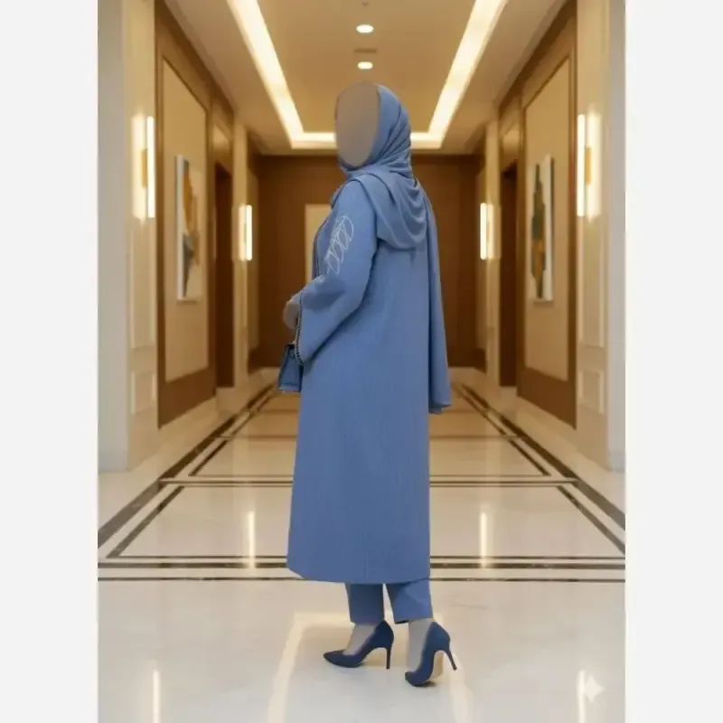 مانتو گلدوزی شده مدل رویسا جنس شانتون اسلپ درجه یک